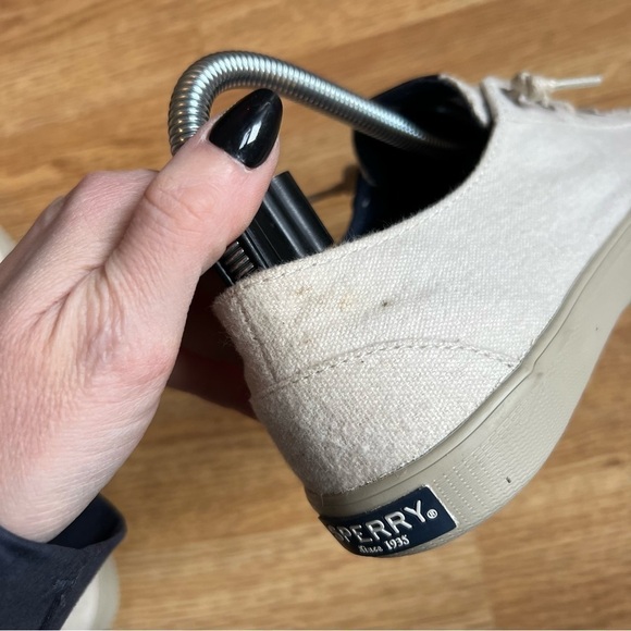 Sperry Top Sider Womens Brushed Canvas Light Beige Fashion Sneaker Size 8 - Picture 8 of 11